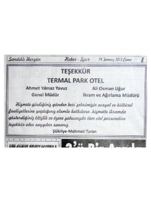 Basında biz — basın kupürü